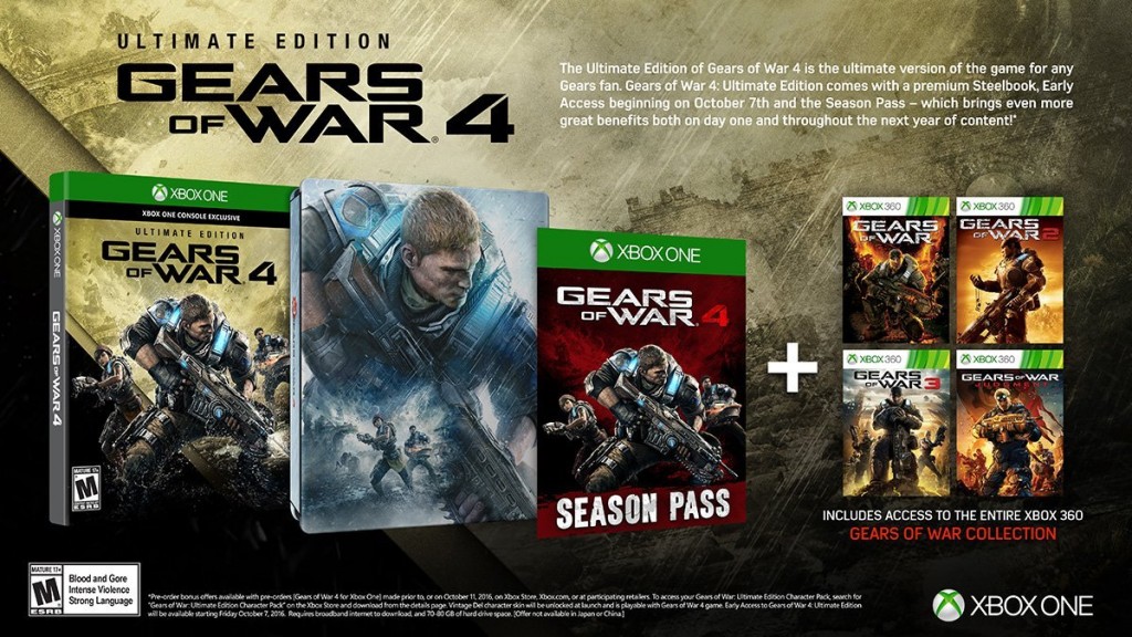 Gears of War 4 un steelbook dans le collector [MAJ Ultimate Edition