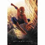 poster-spider-man-regular-en-train-de-se-balancer